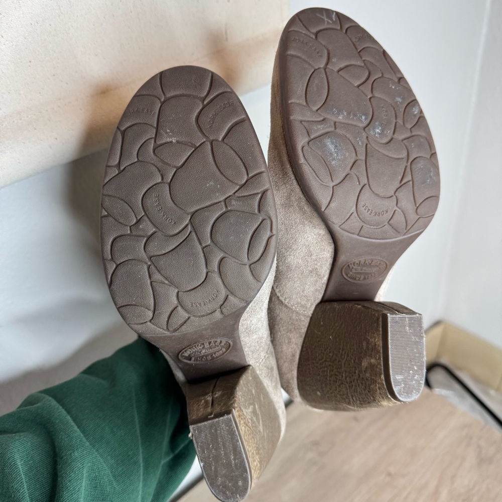 Kork-Ease Castaneda Booties Leather Suede Brown Heeled - Picture 6 of 9